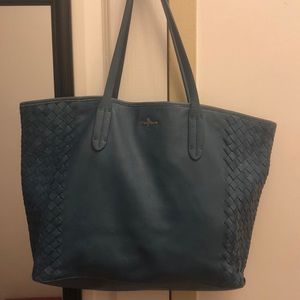 Cole Haan blue green tote bag